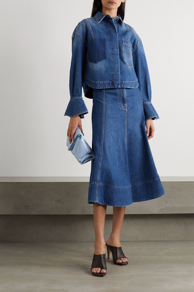 Valentino Ruffled denim jacket outlook