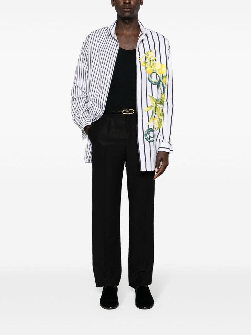Roberto Cavalli mix-print cotton shirt outlook