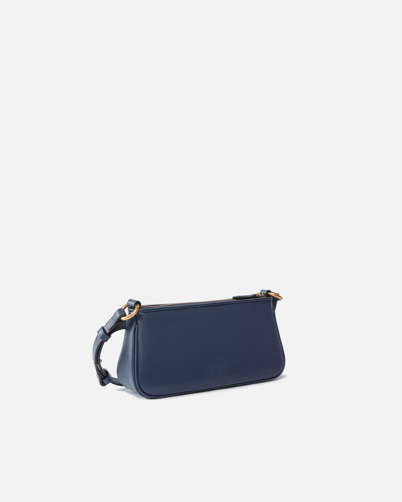 PINKO LEATHER MINI HALF MOON CROSSBODY BAG outlook