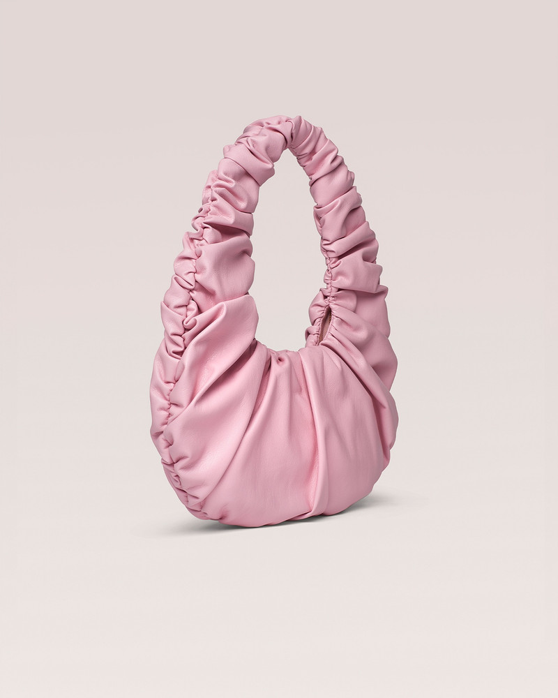 Nanushka ANJA BAGUETTE - OKOBOR™ alt-leather ruched bag - Pink outlook