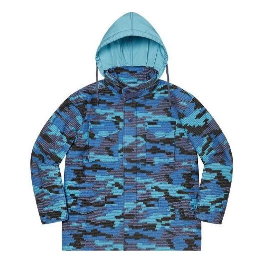 Supreme Logo Camo M-65 Jacket 'Blue Black' SUP-SS21-521 - 3