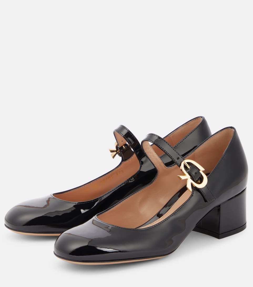 Ribbon patent leather Mary Jane pumps - 5