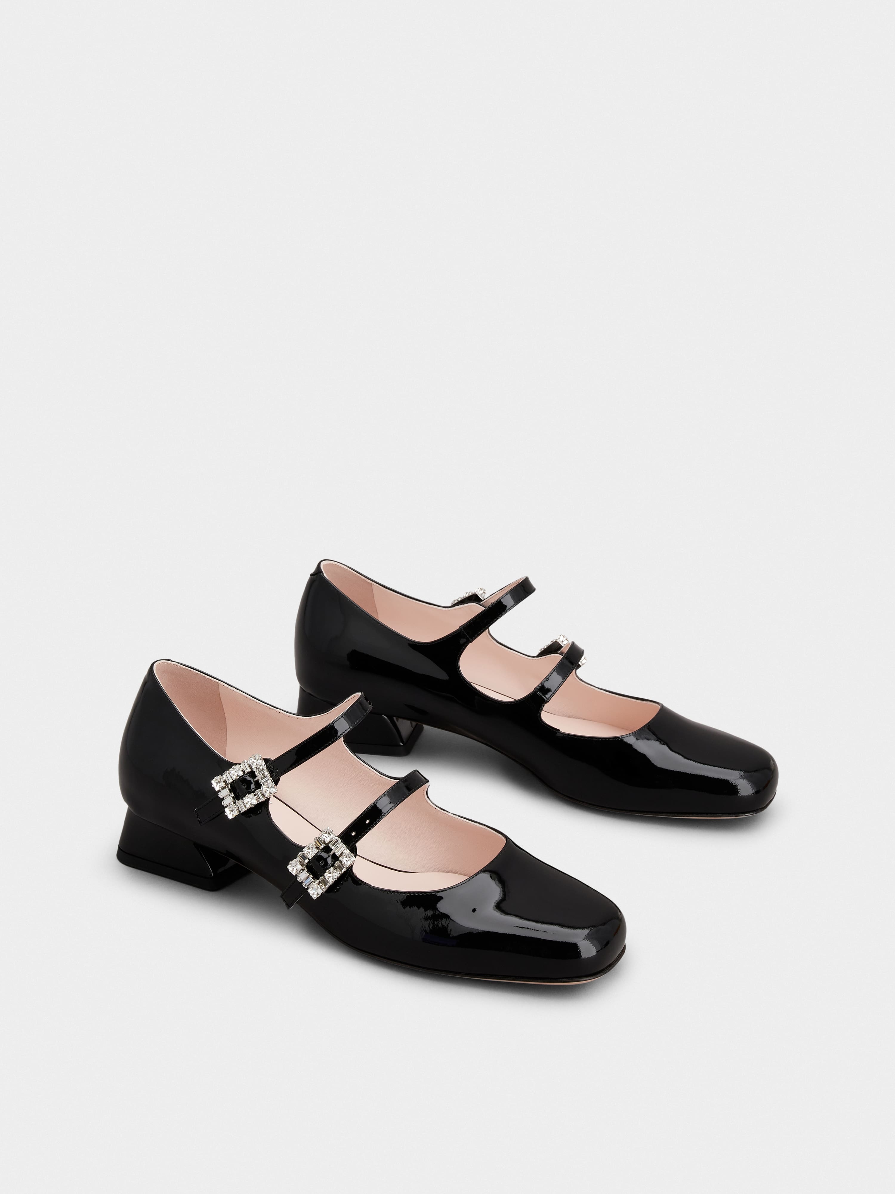 Trés Vivier Strass Buckle Mini Babies Ballerinas in Patent Leather - 2