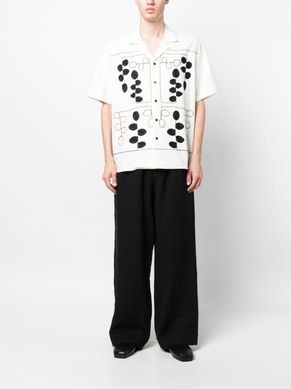 mid-rise wid-leg trousers - 2