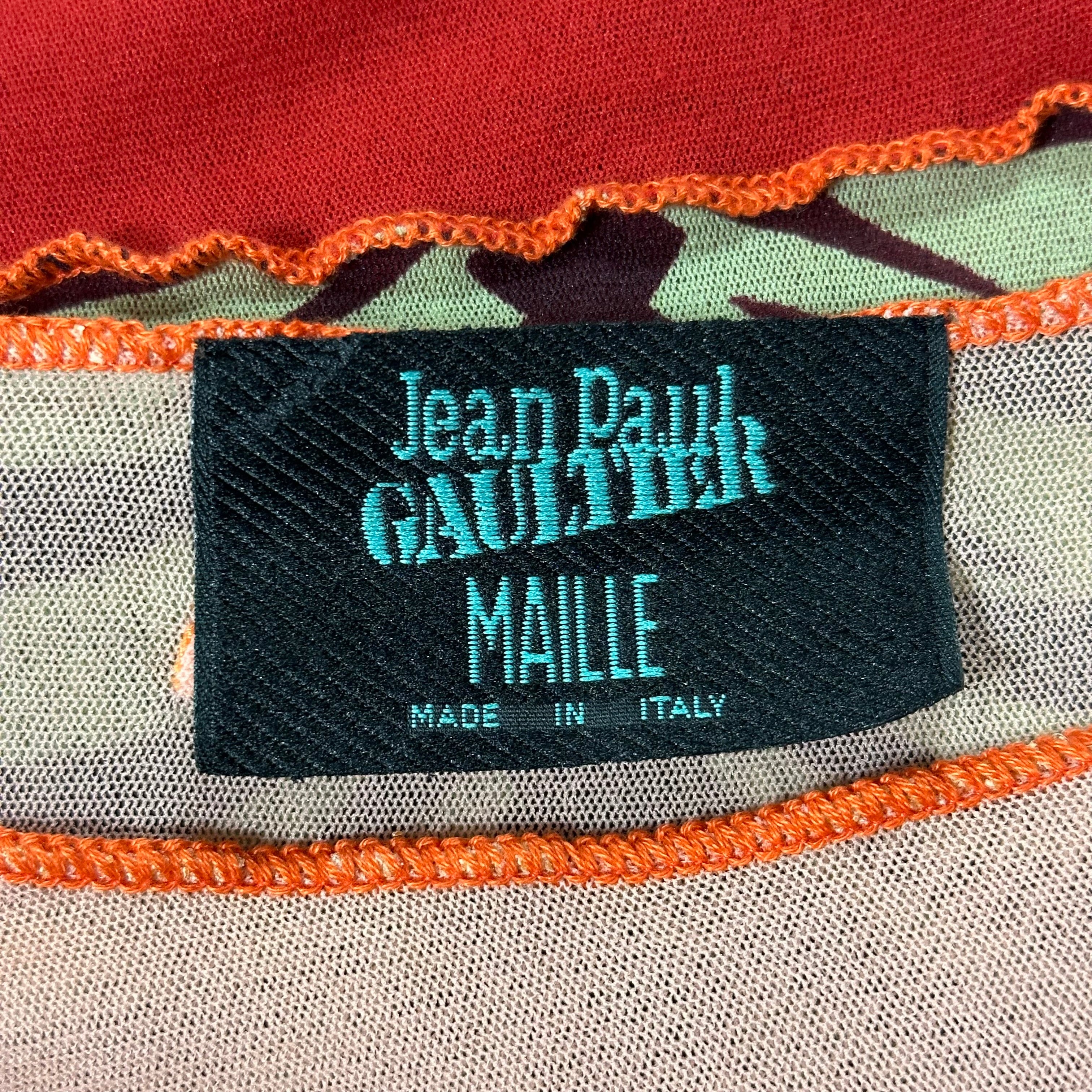 JEAN PAUL GAULTIER Spring Summer 1996 Cyberbaba Mesh Patchwork Optical Illusion Long Dress - 5