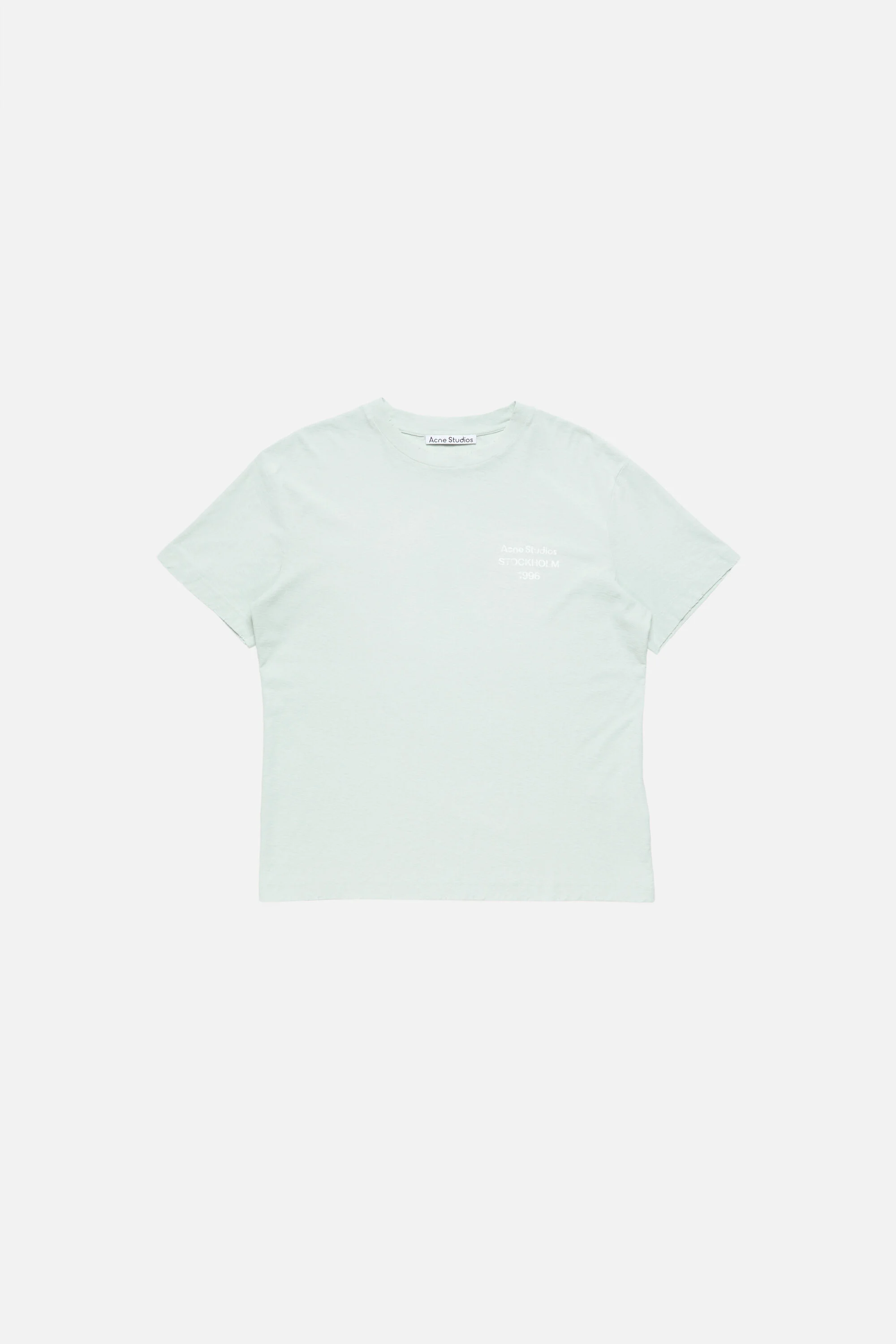 Distressed logo t-shirt - Pale mint - 1