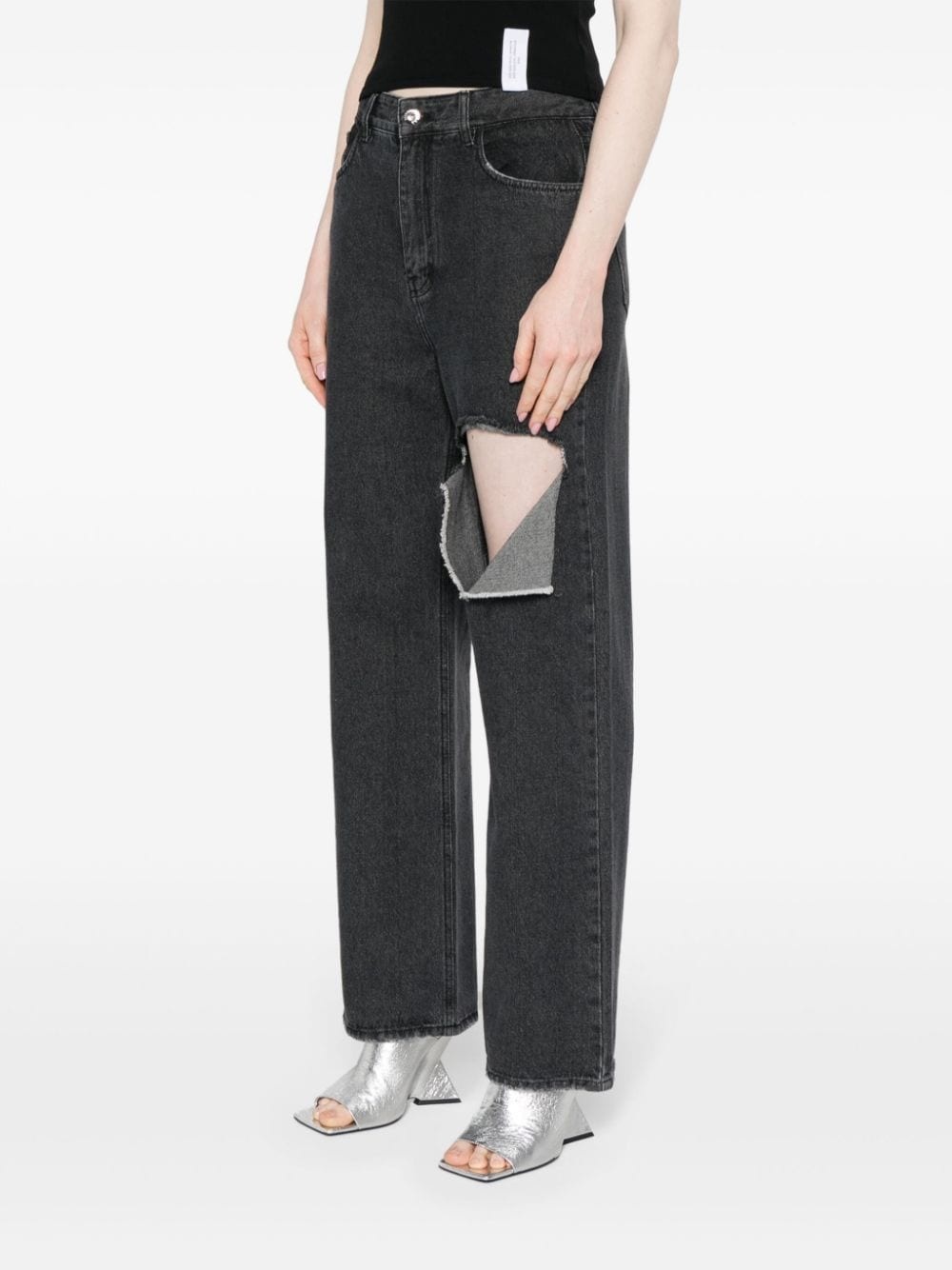 high-rise wide-leg jeans - 3