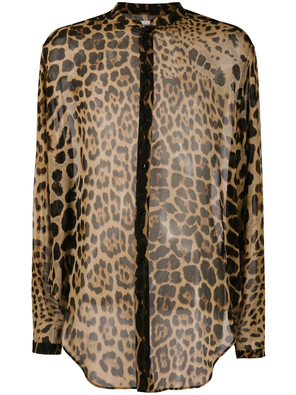 silk animal print shirt - 1