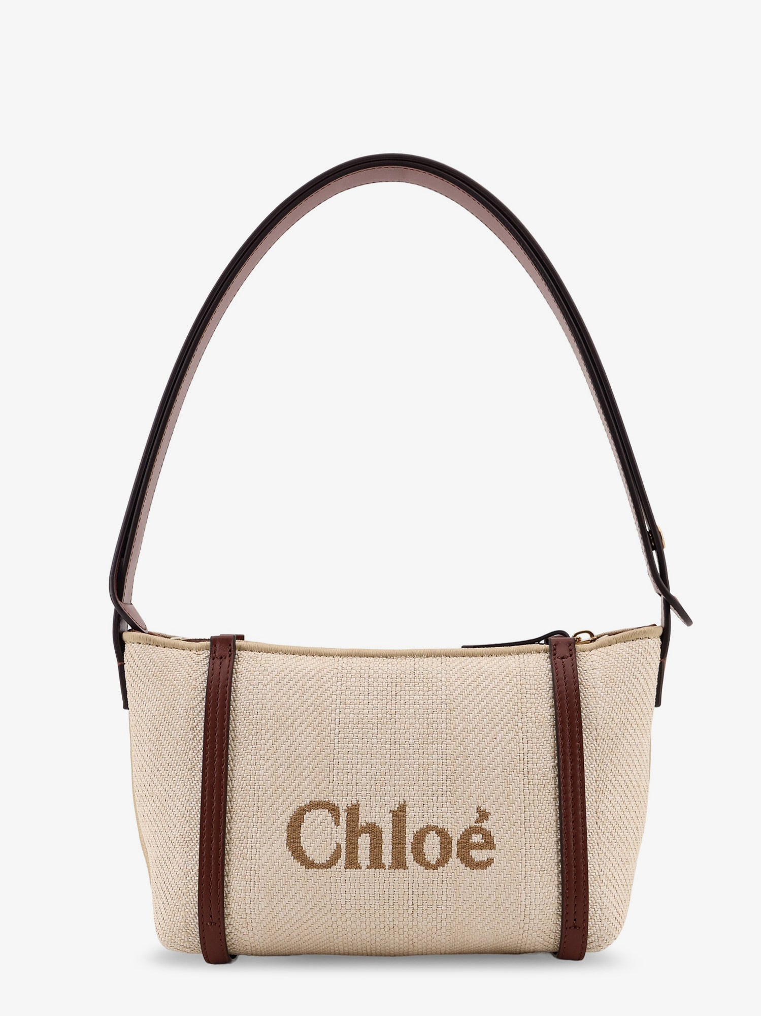 Chloe' Women Chloe Carry Canvas Shoulder Bag With Logo Embroidery - 3