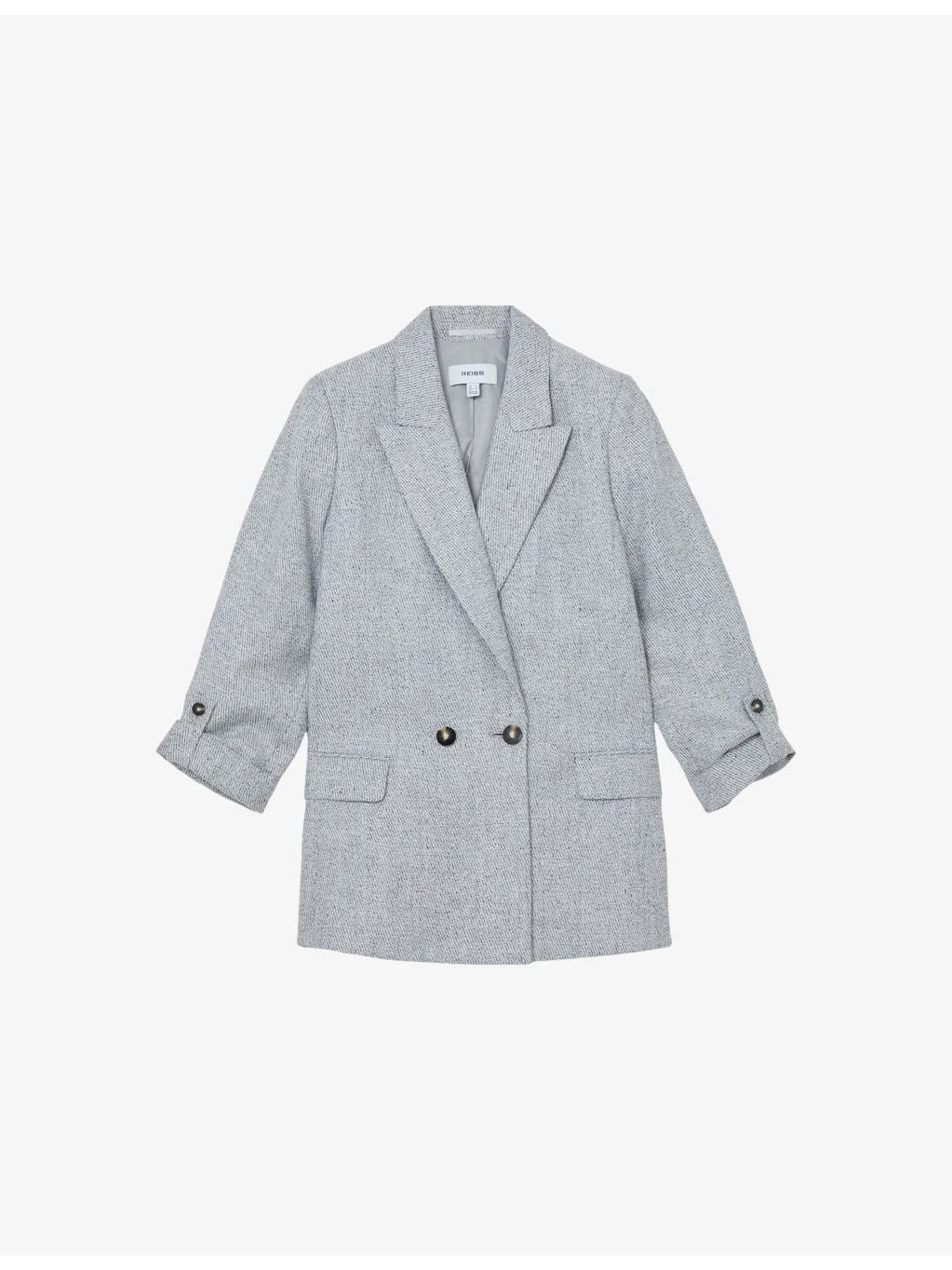 Nolah Peak-Lapel Textured Linen-Blend Blazer - 1
