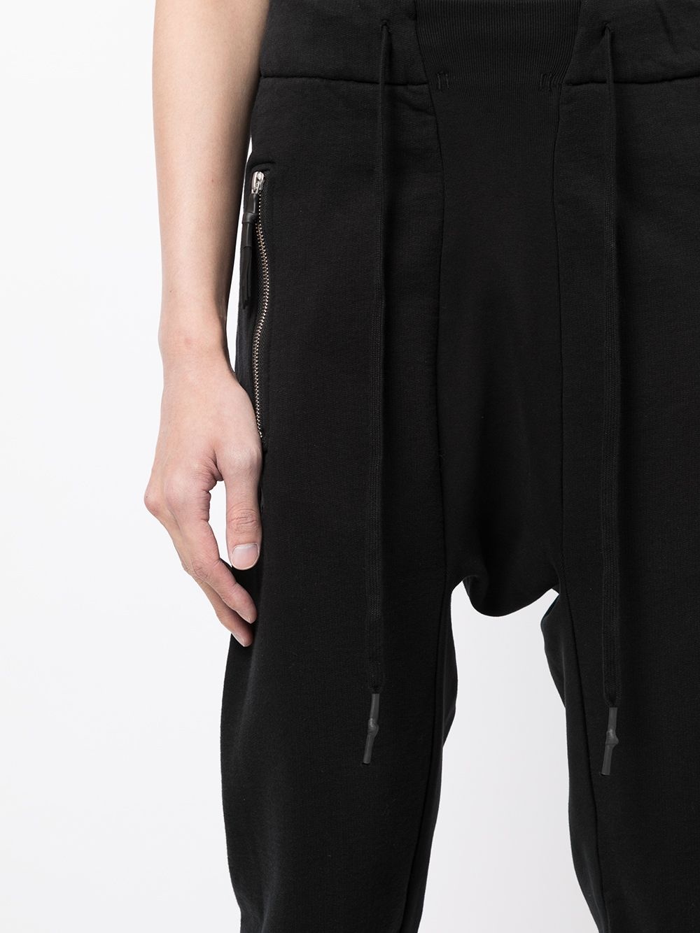 drop-crotch track pants - 5