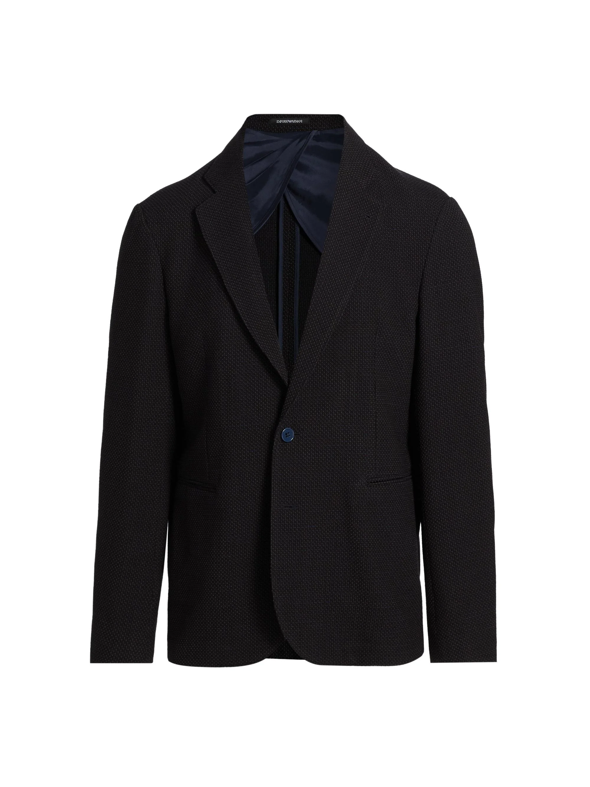 Men's Textured Unlined Soft Jacket - Blue Multi - 1