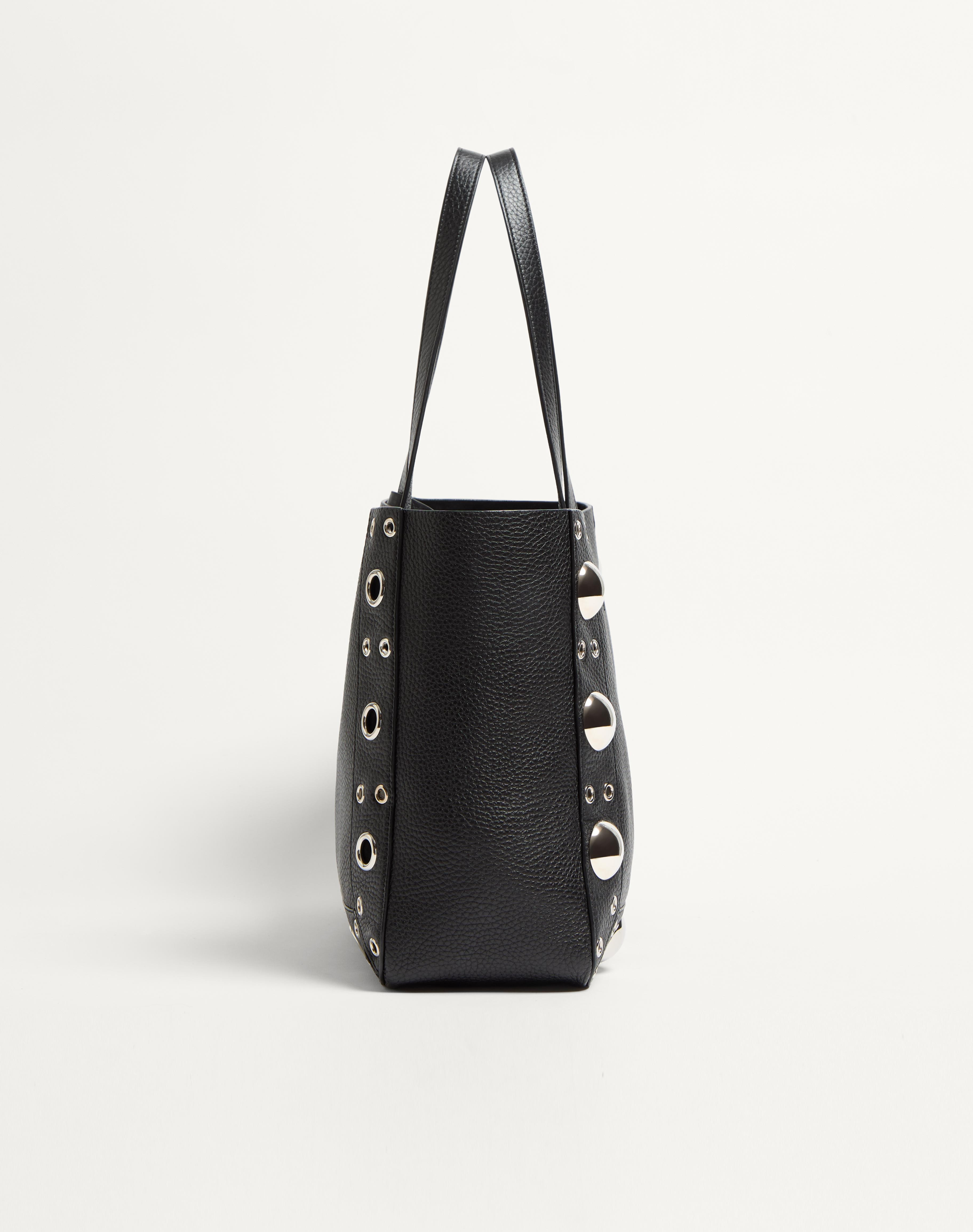 VALENTINO GARAVANI NELLCÔTE MEDIUM SHOPPING BAG IN GRAINY CALFSKIN - 4