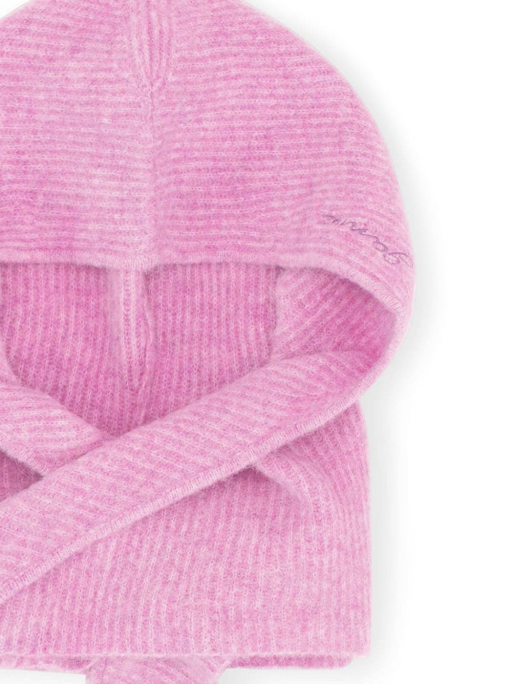 ribbed-knit logo-embroidered balaclava - 2