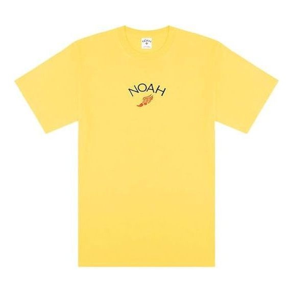 NOAH Embroidered Winged Foot Logo T-shirt 'Yellow' T31SS21-YEELLOW - 1