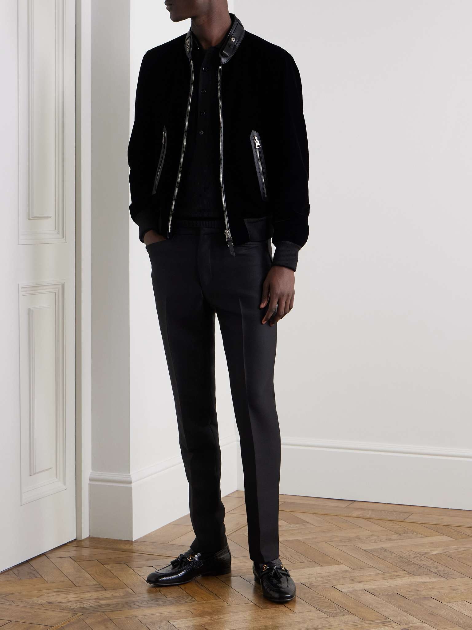 SAINT LAURENT wyatt zipped boots in smooth leather | REVERSIBLE