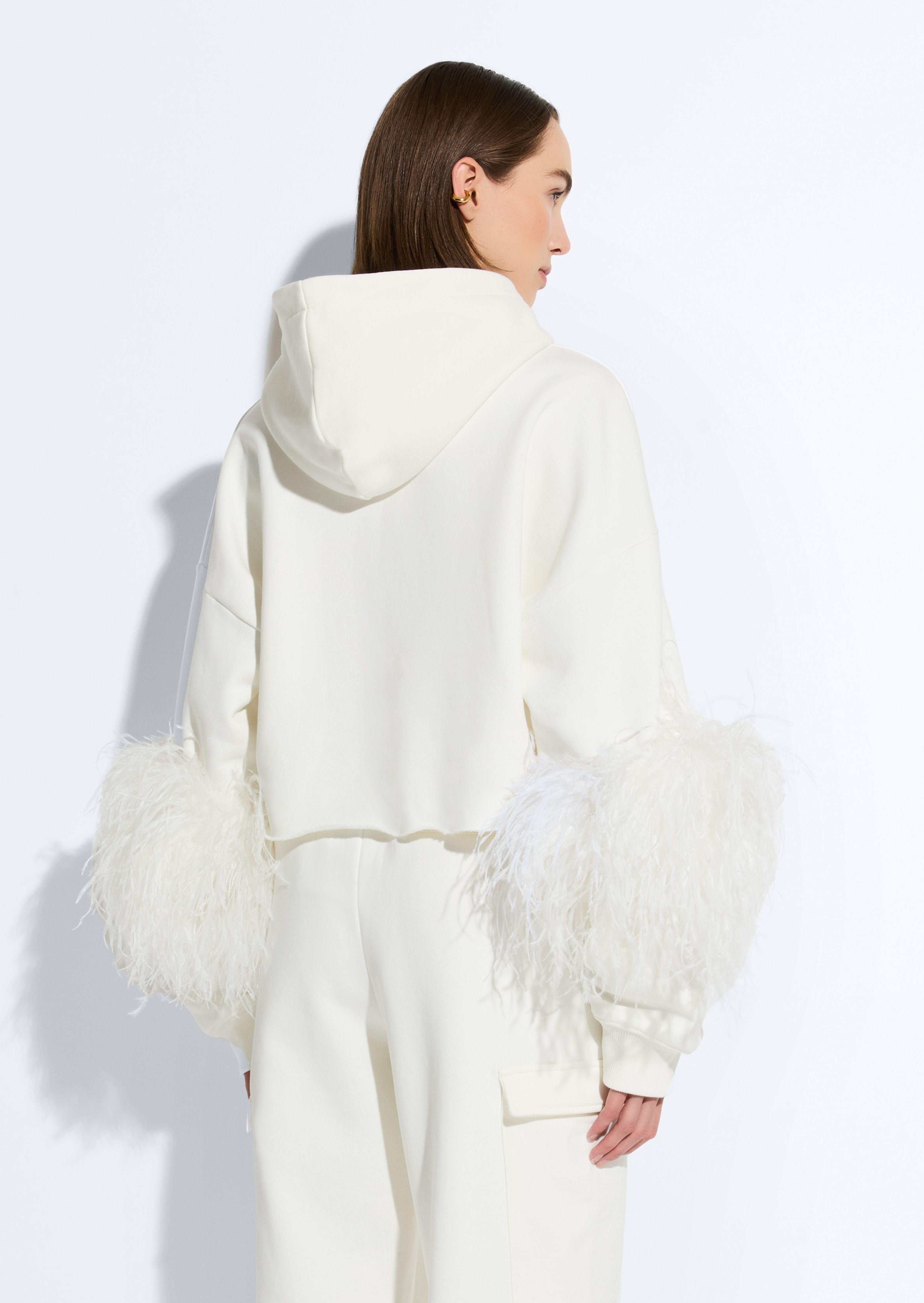 Cotton Sweatshirt With Feathers - 3