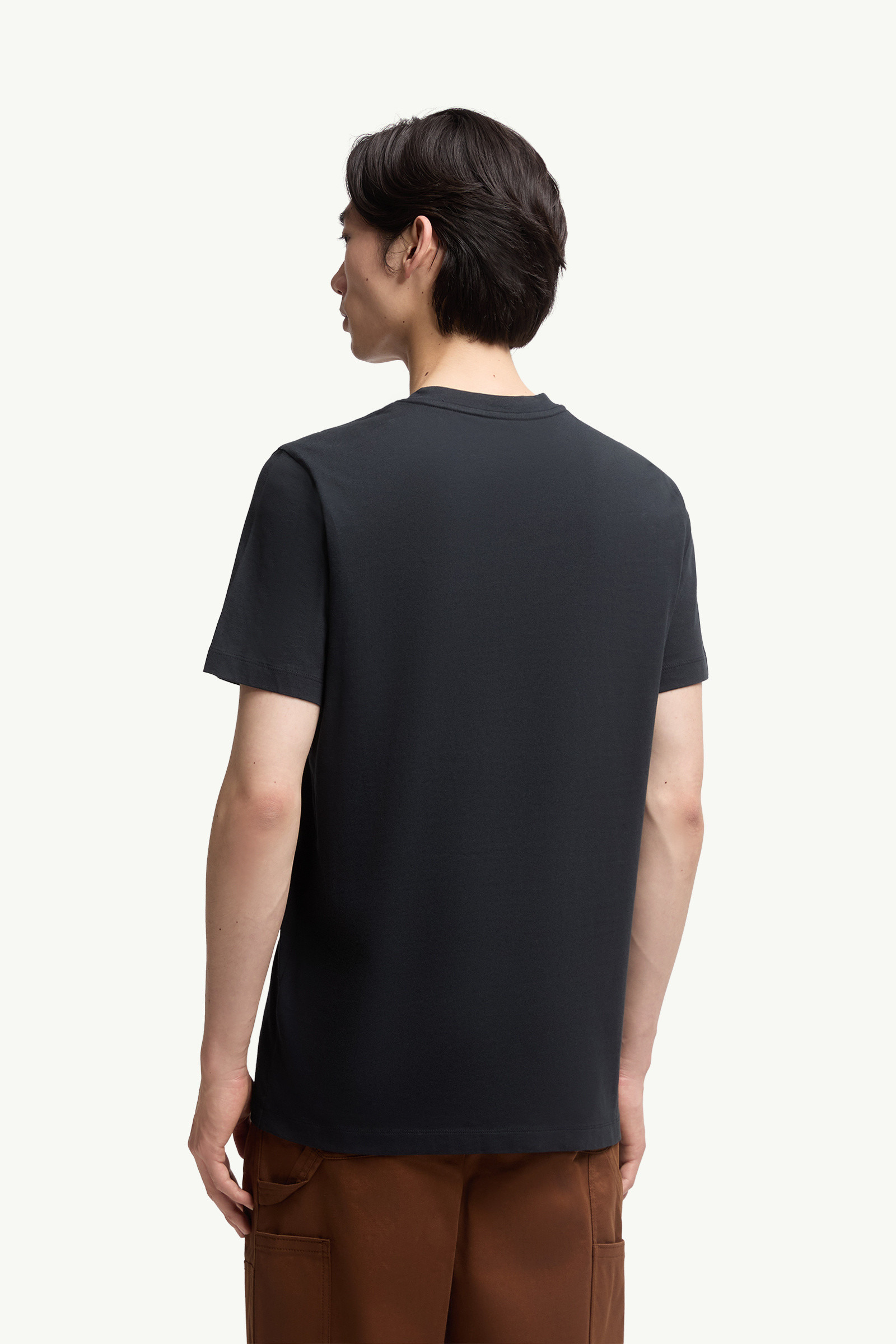 Flocked Logo Cotton T-Shirt - 5