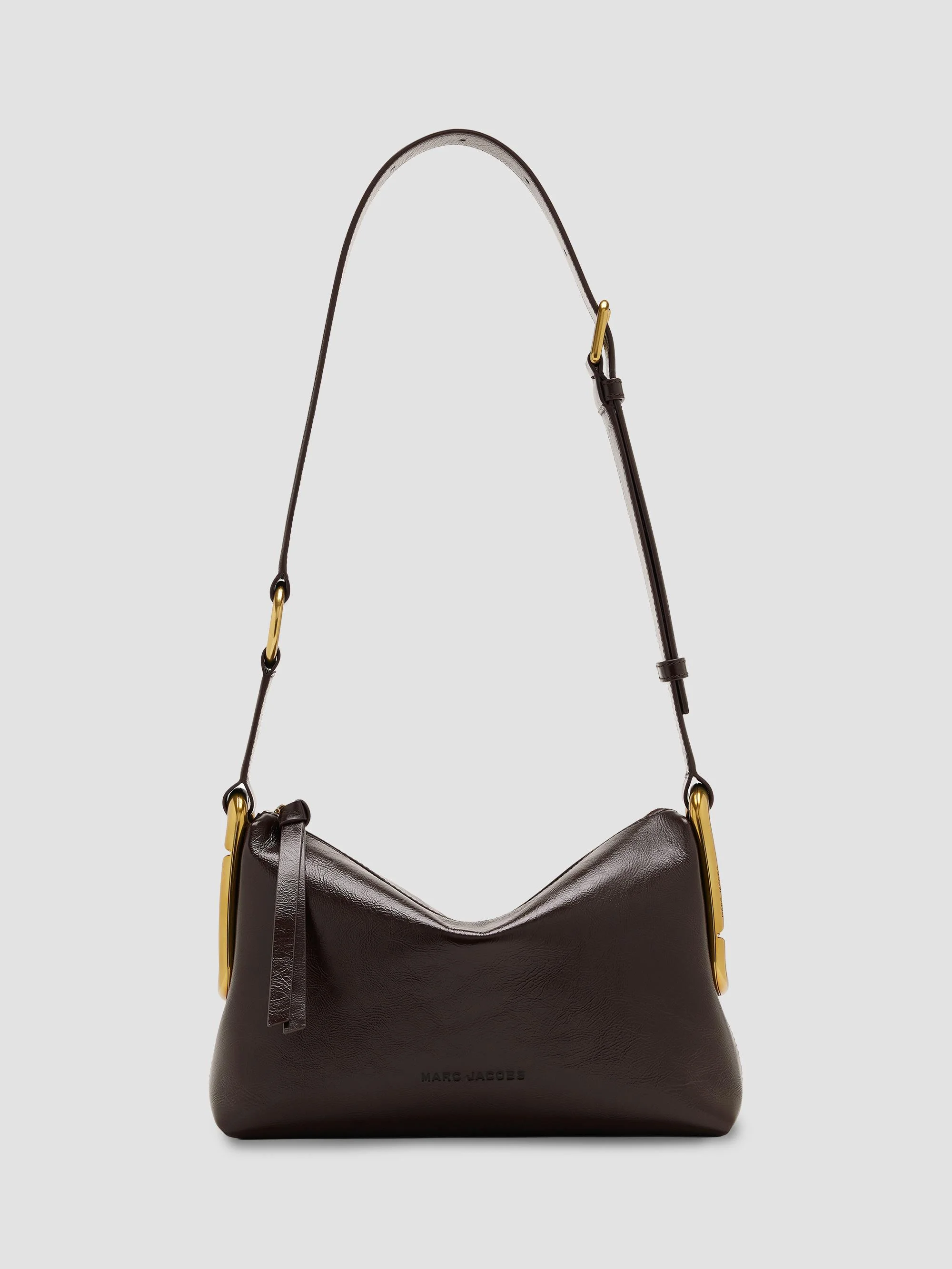 Women's Scene Large Crinkle Leather Shoulder Bag - Fondant - 1
