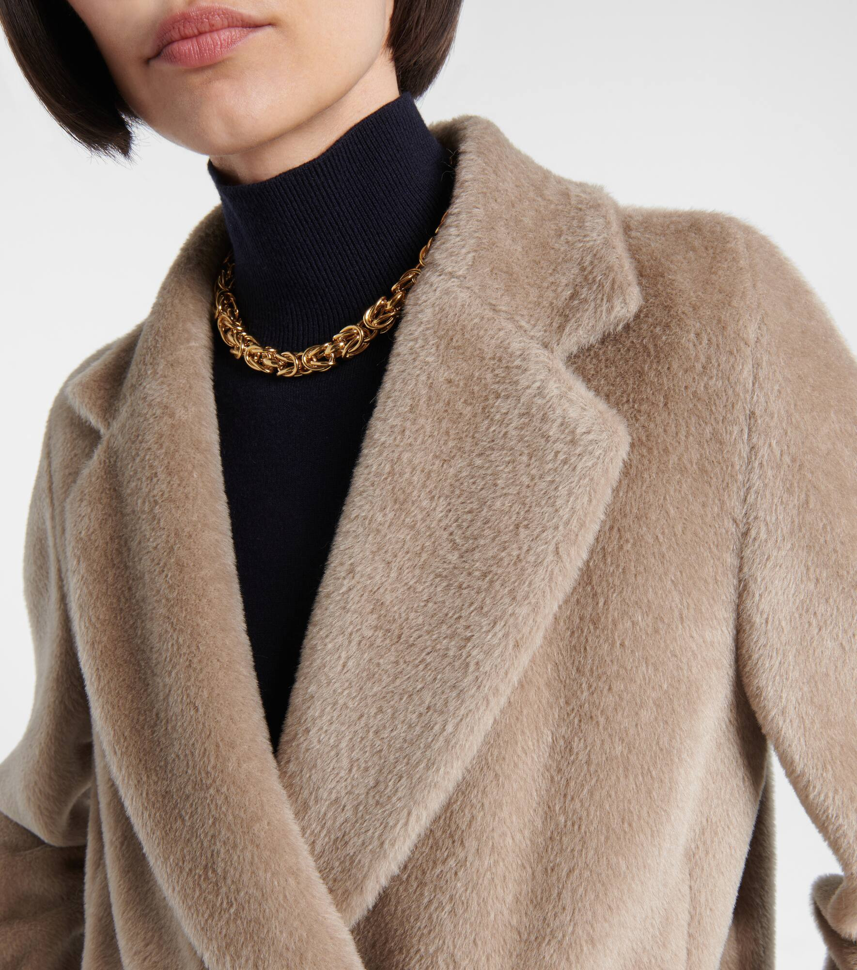 Roseto alpaca and wool coat - 4