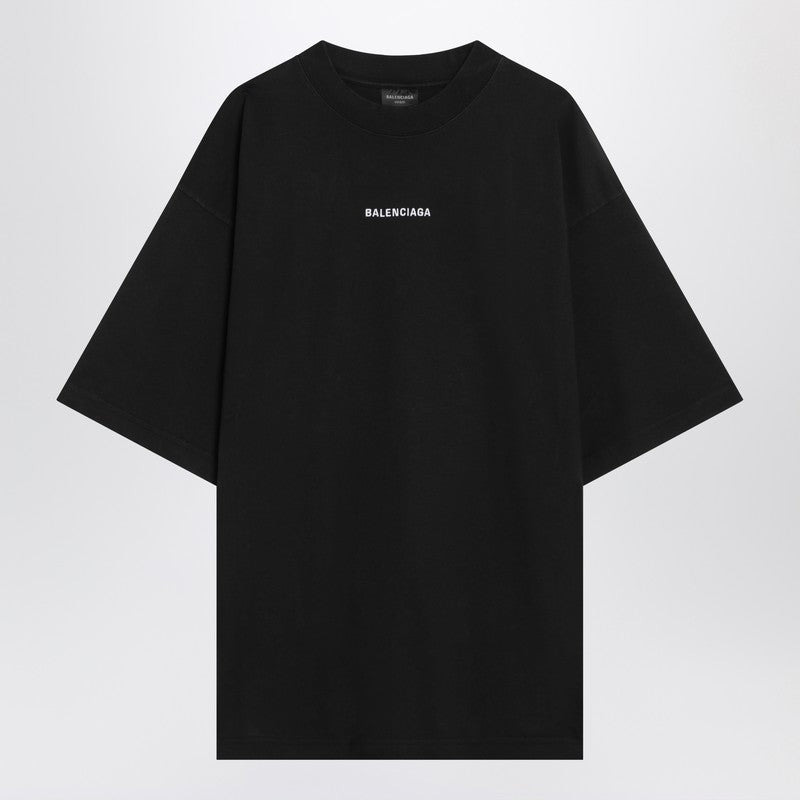 Balenciaga Black New Balenciaga Back Medium Fit T-Shirt Men - 1