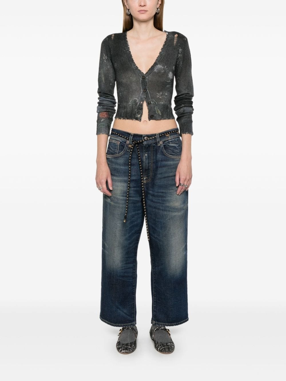 whiskered boyfriend jeans - 2