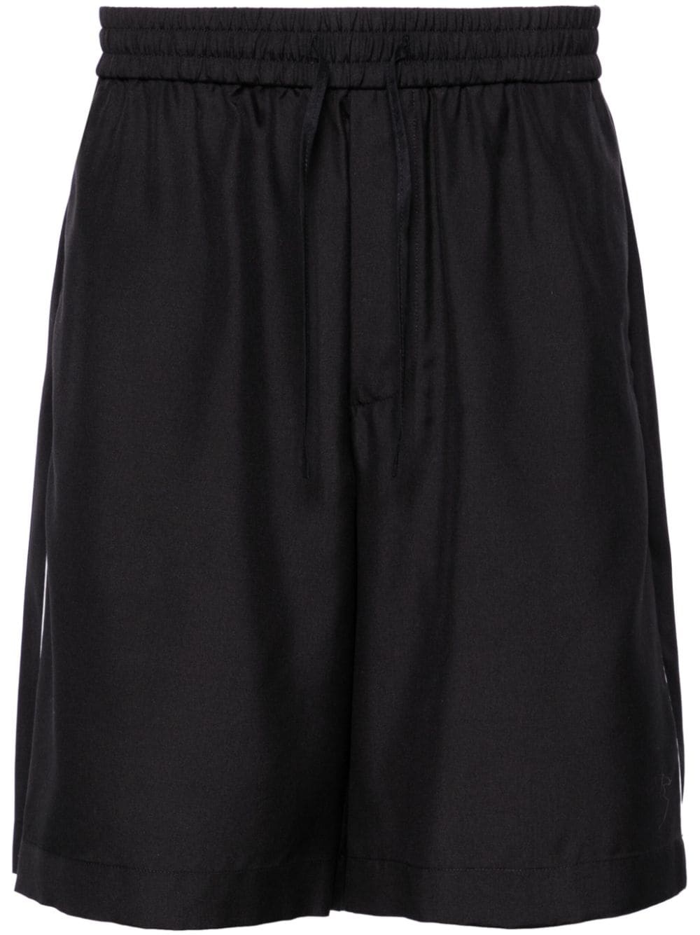 side-stripe silk shorts - 1