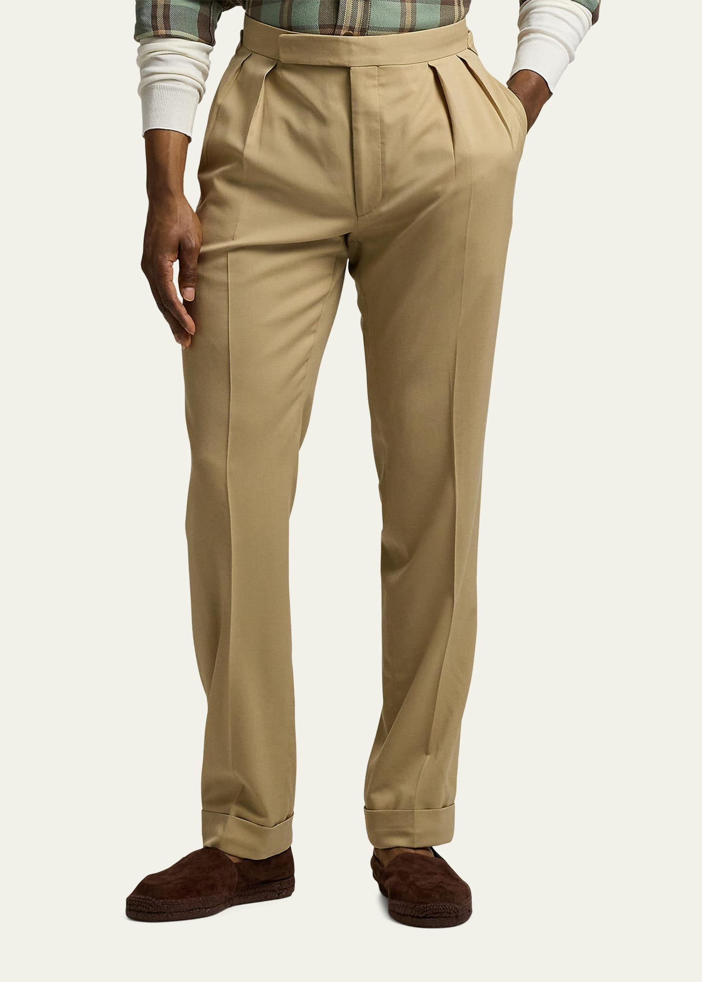 Men's Gregory Wool Double-Pleated Trousers - 5