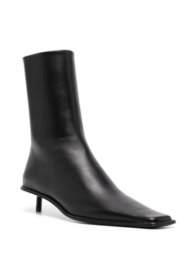 Jil Sander 25mm square-toe leather boots outlook