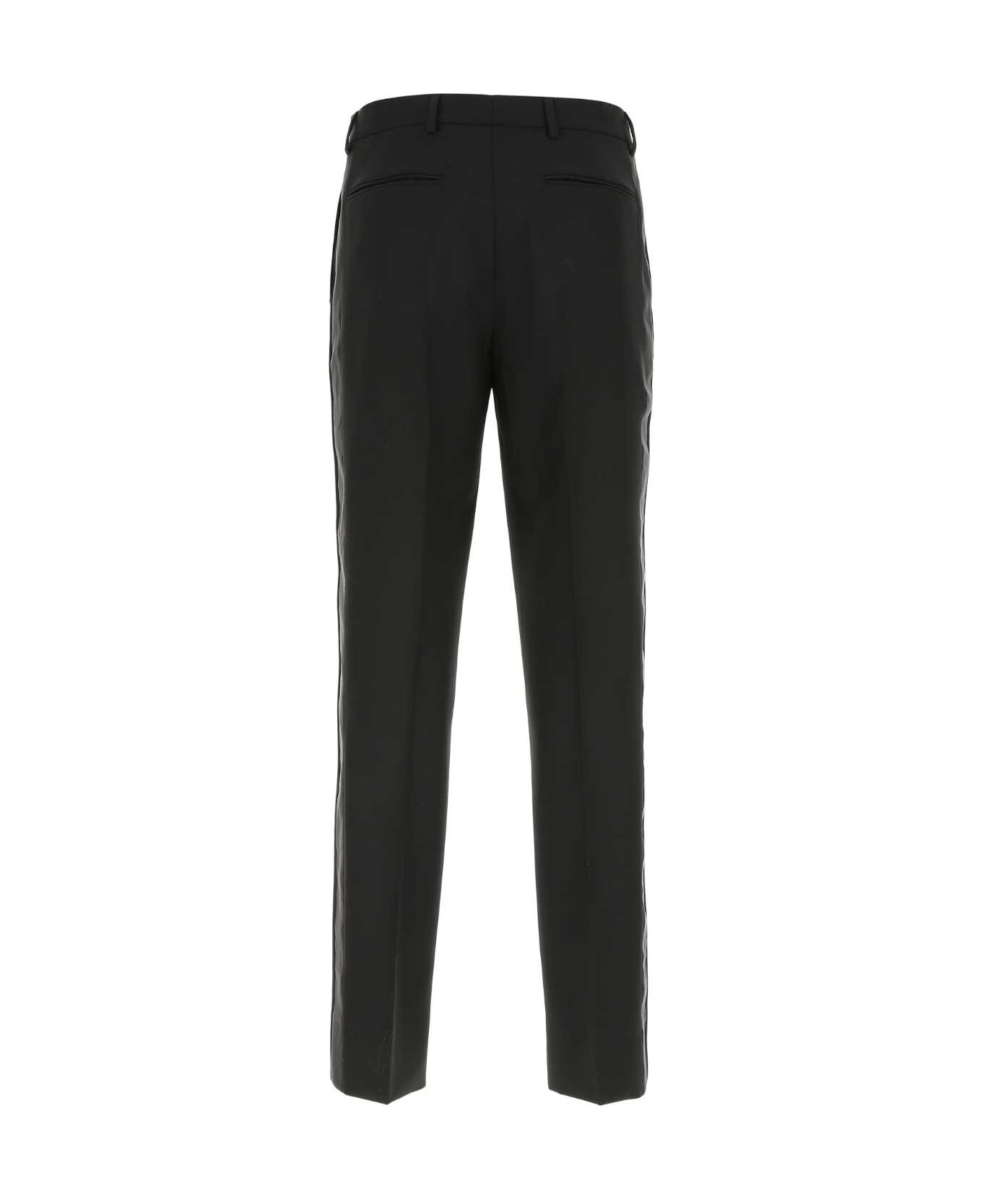 Black Wool Blend Pant - 2