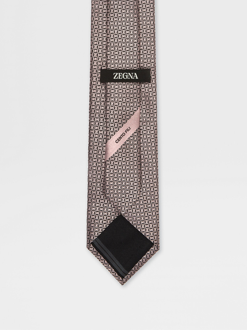 PINK CENTO FILI SILK TIE 3