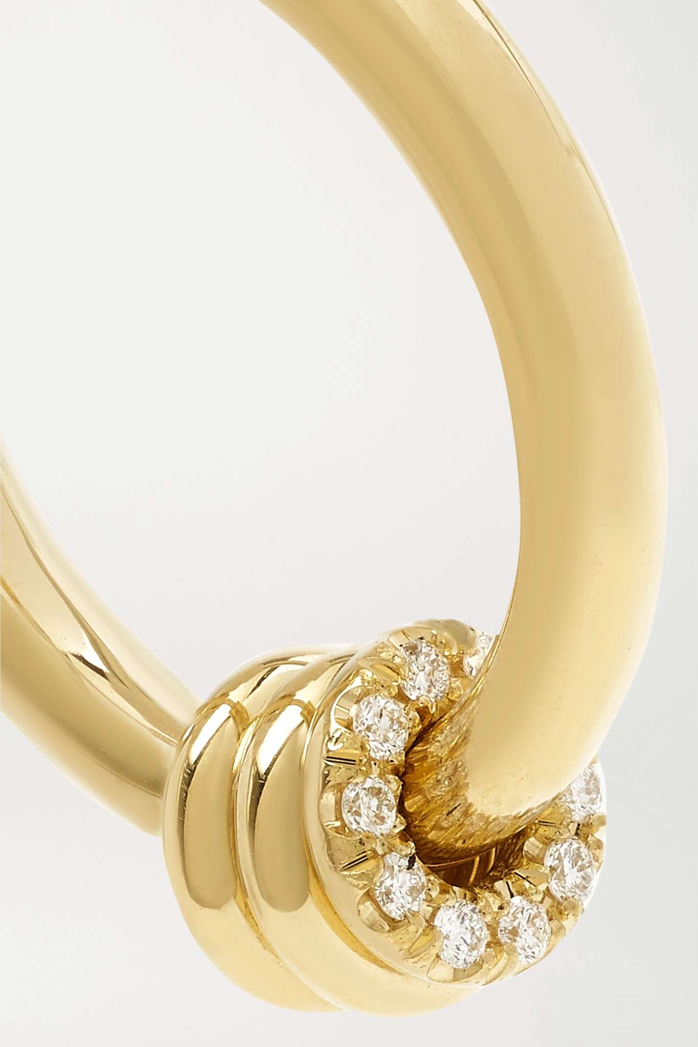 Ara 18-karat gold diamond hoop earrings - 5
