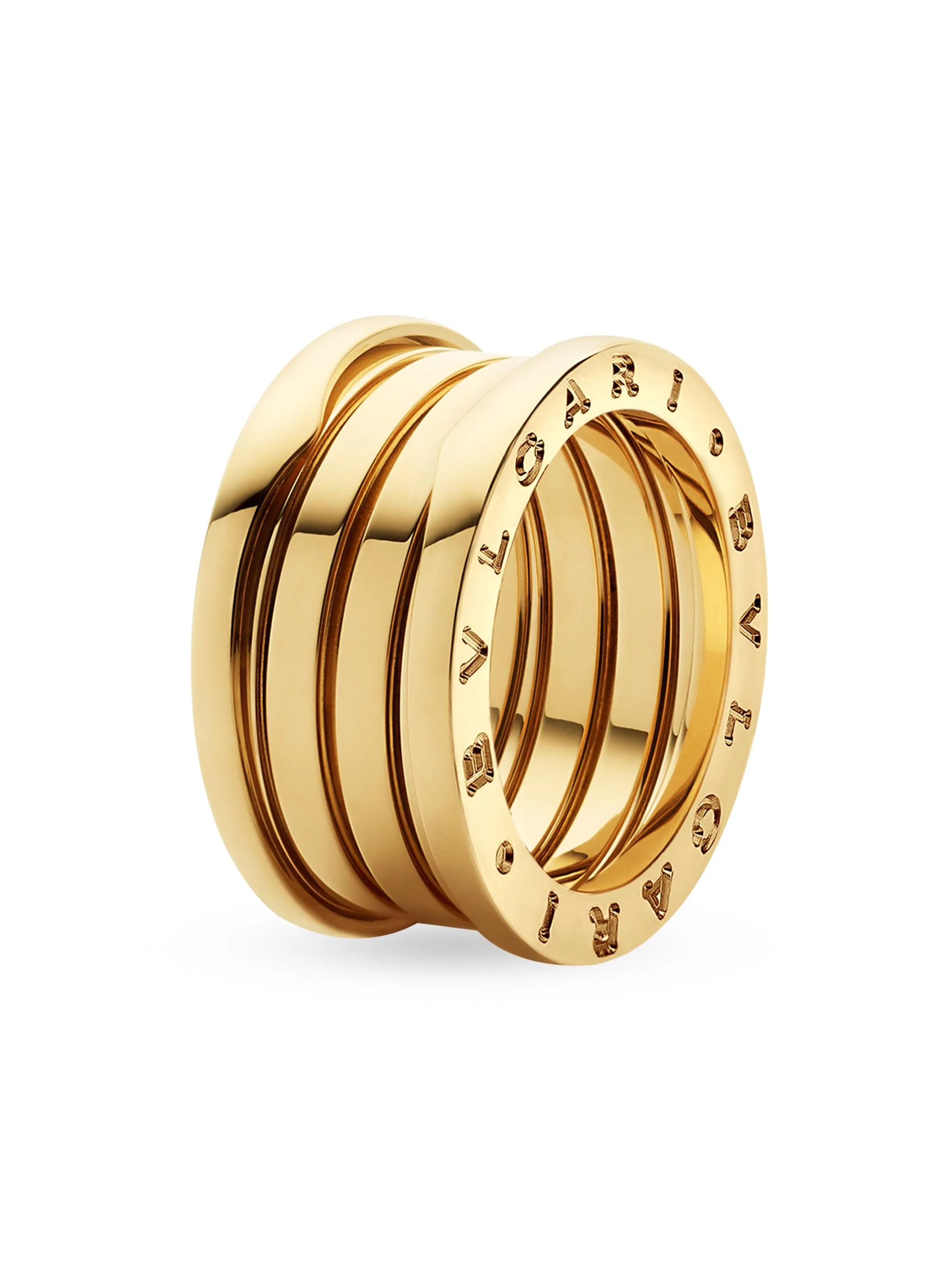Women's B. zero1 18K Yellow Gold 4-Band Ring - 1
