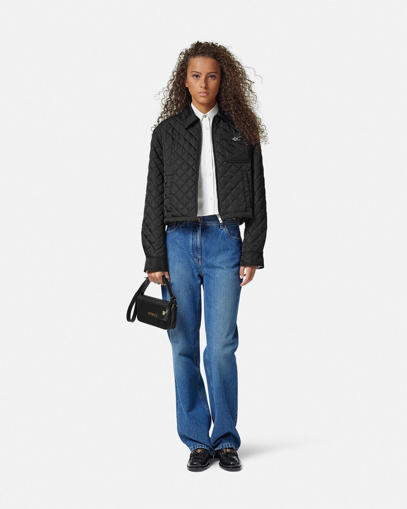 VERSACE Quilted Crop Blouson Jacket outlook