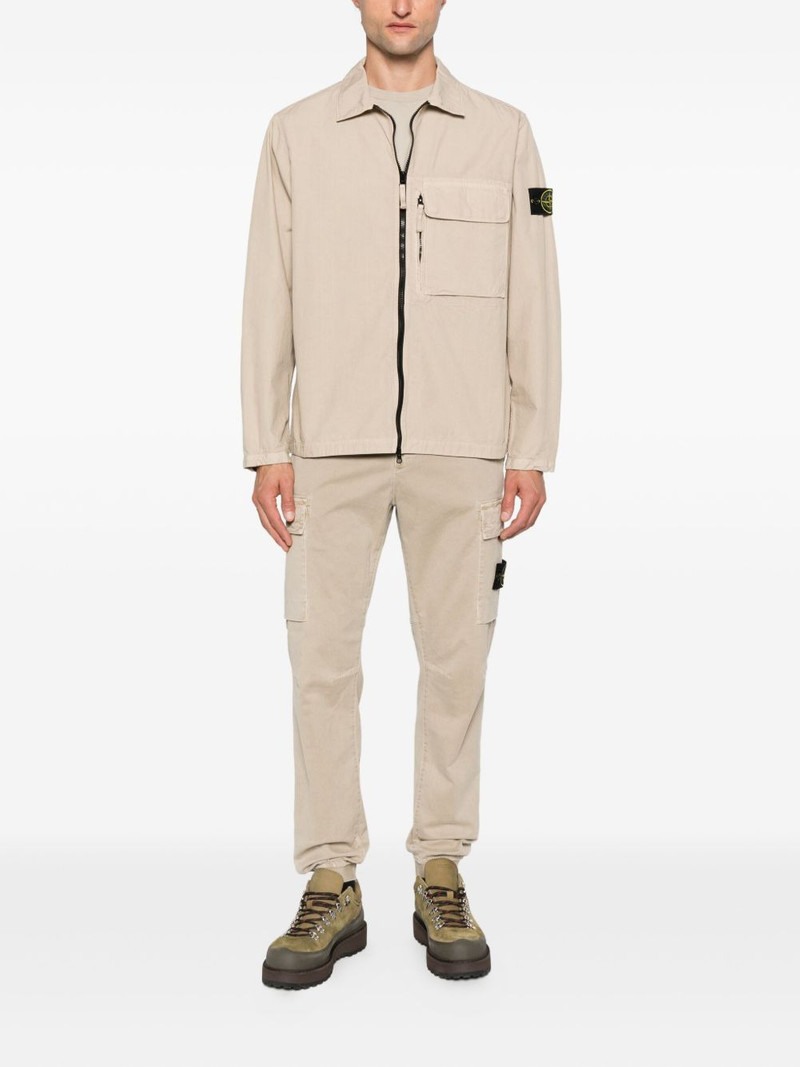 Stone Island zip-front patch-pocket jacket outlook