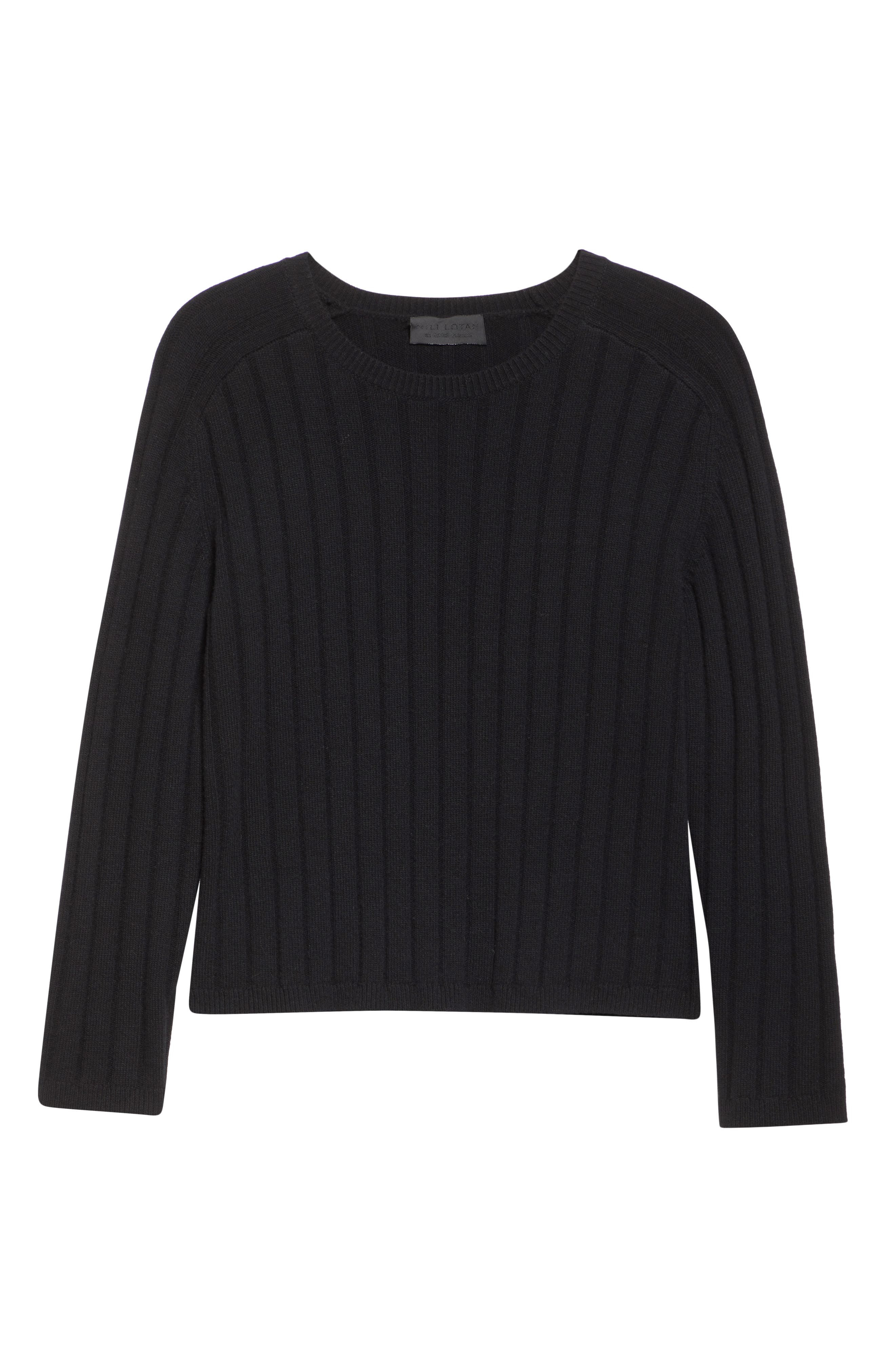 Nili Lotan Alise Rib Cashmere Sweater in Black at Nordstrom - 5