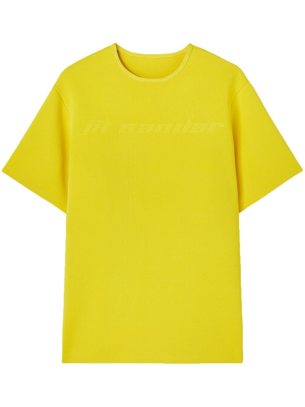 debossed-logo short-sleeve top - 1