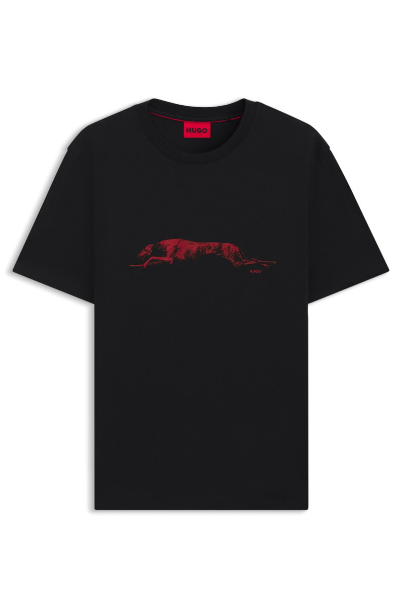 COTTON-JERSEY T-SHIRT WITH DOG ARTWORK 1