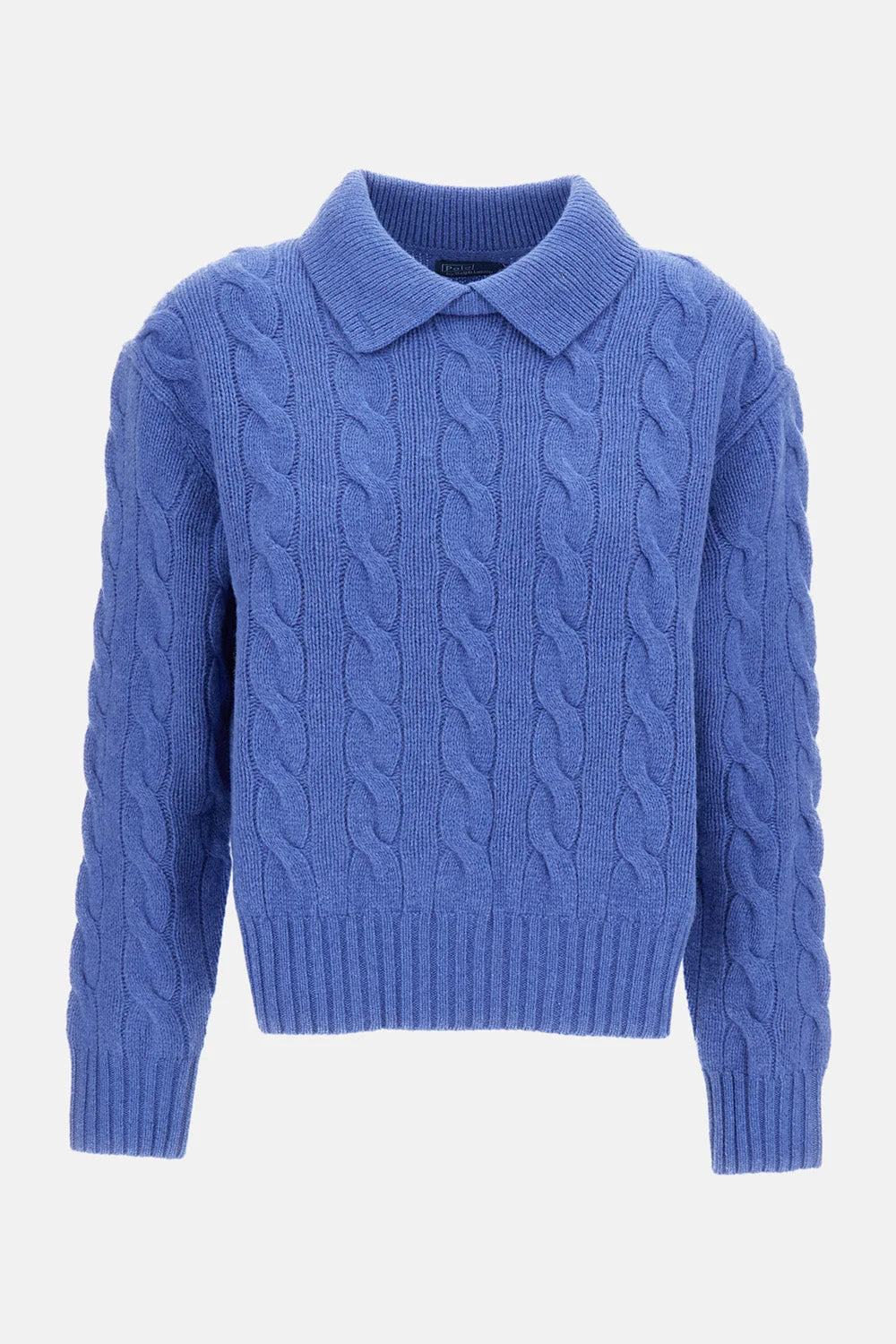 Cable-knit polo sweater in wool and cashmere - 1