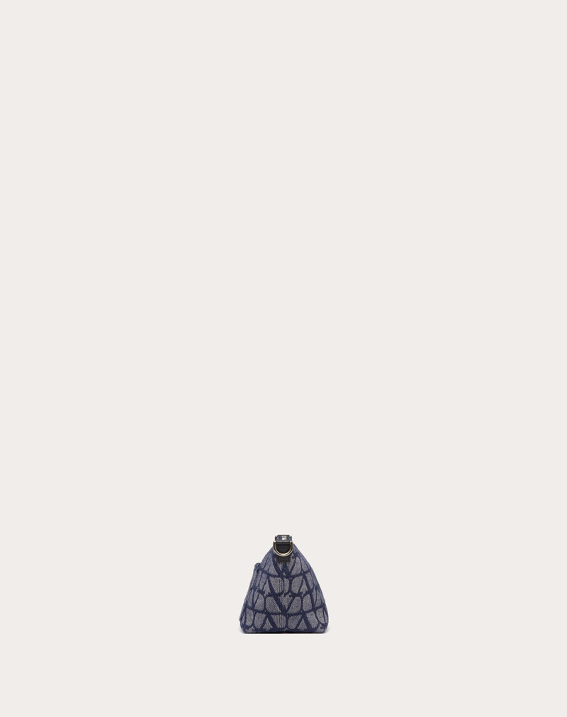 DENIM-EFFECT TOILE ICONOGRAPHE JACQUARD FABRIC CROSSBODY BAG 5