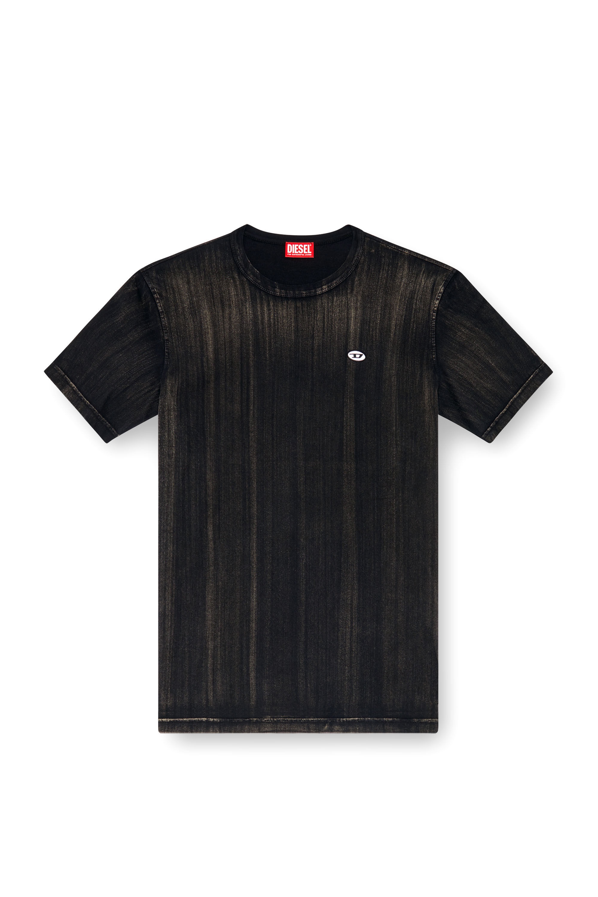 【関税&送料込】Diesel T-Adjust Cotton T-Shirt Men's T-shirt in sprayed cotton jersey | Black | Diesel
