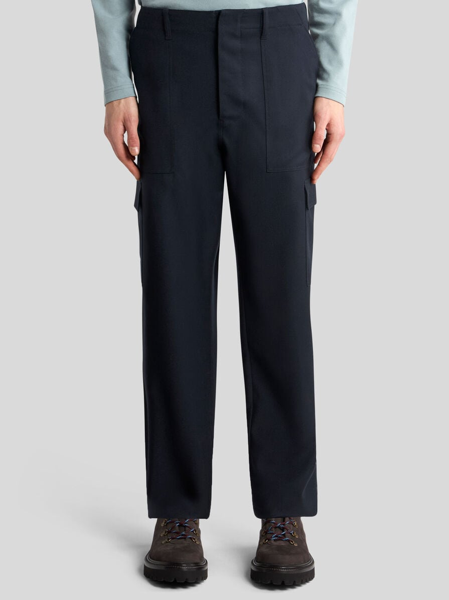 WOOL CARGO TROUSERS - 2