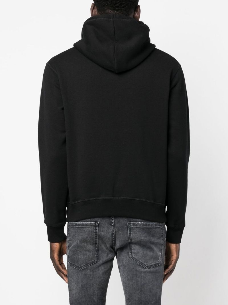 logo-print drawstring hoodie - 4