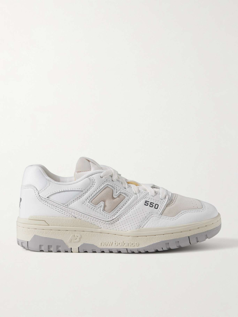 550 perforated leather, suede and mesh sneakers - 1