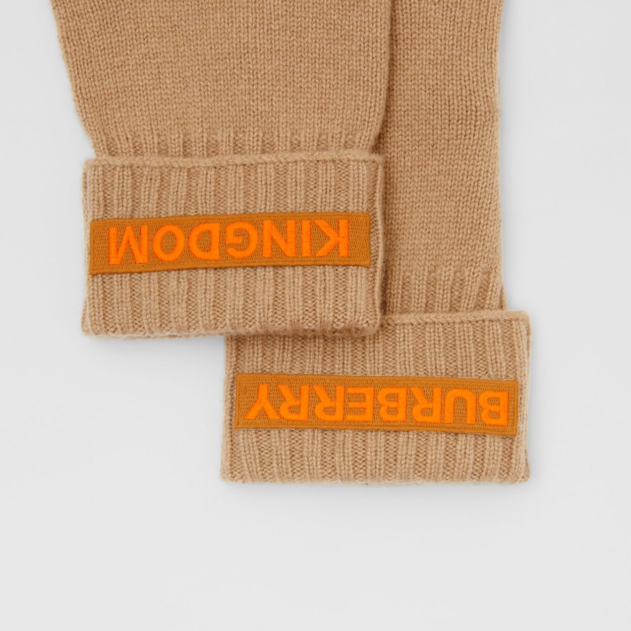 Kingdom and Logo Appliqué Cashmere Gloves - 2
