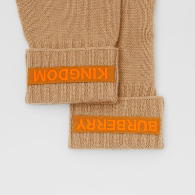 Burberry Kingdom and Logo Appliqué Cashmere Gloves outlook