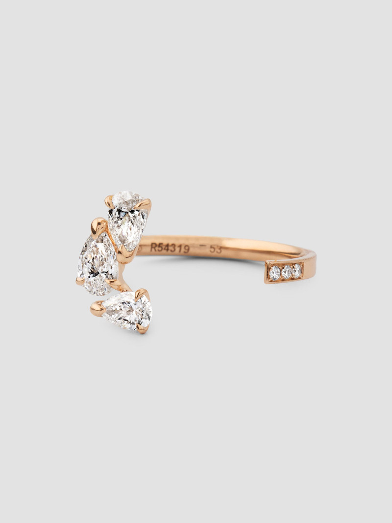 Women's Serti Sur Vide 18K Rose Gold & 0.82 TCW Diamond Cuff Ring - Pink Gold 3