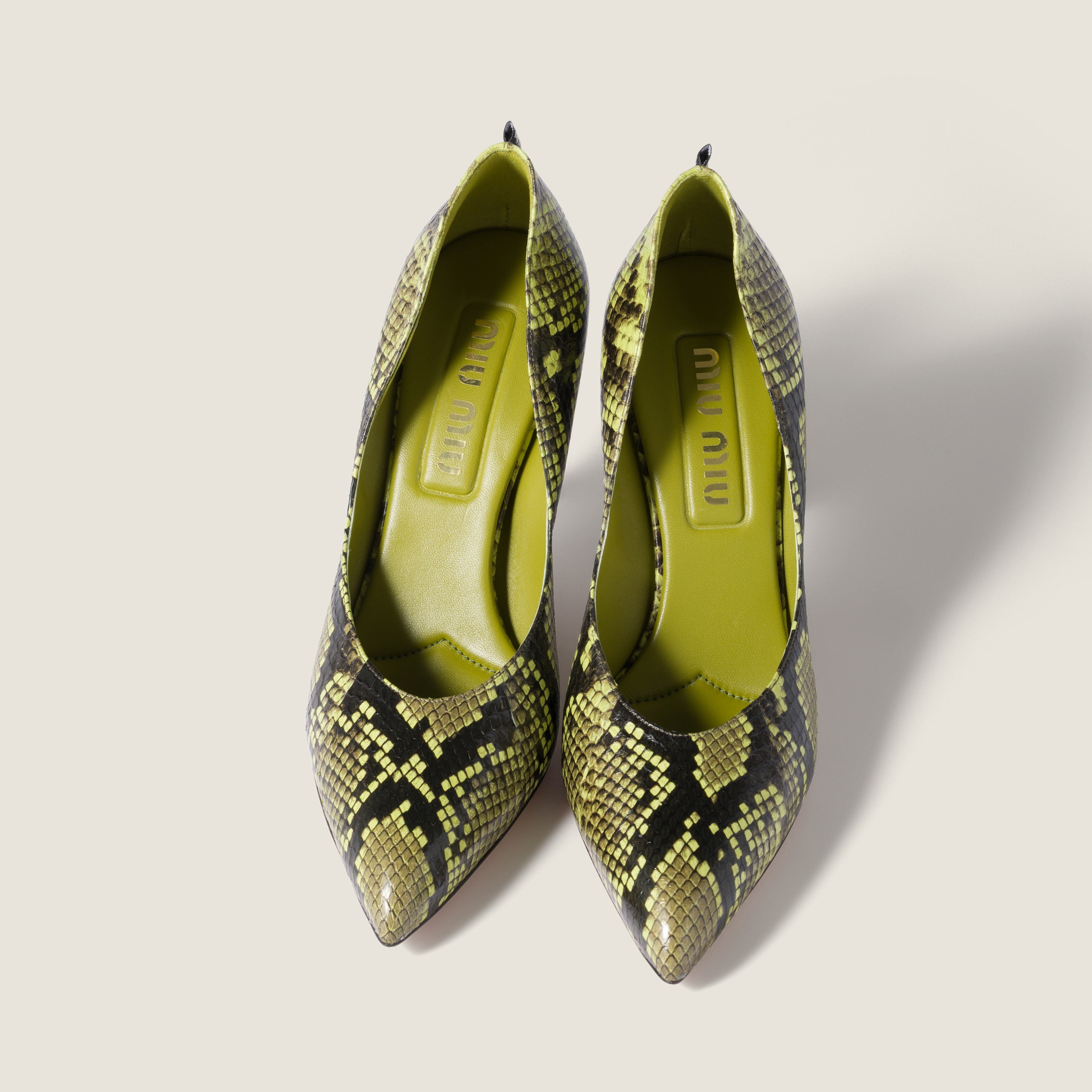 Python-print Ayers leather pumps - 4