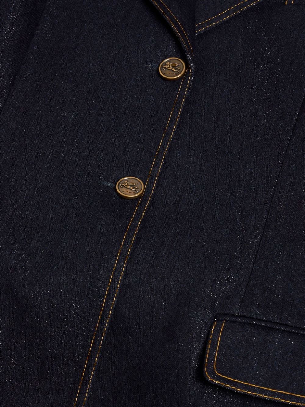 lurex denim vest - 7