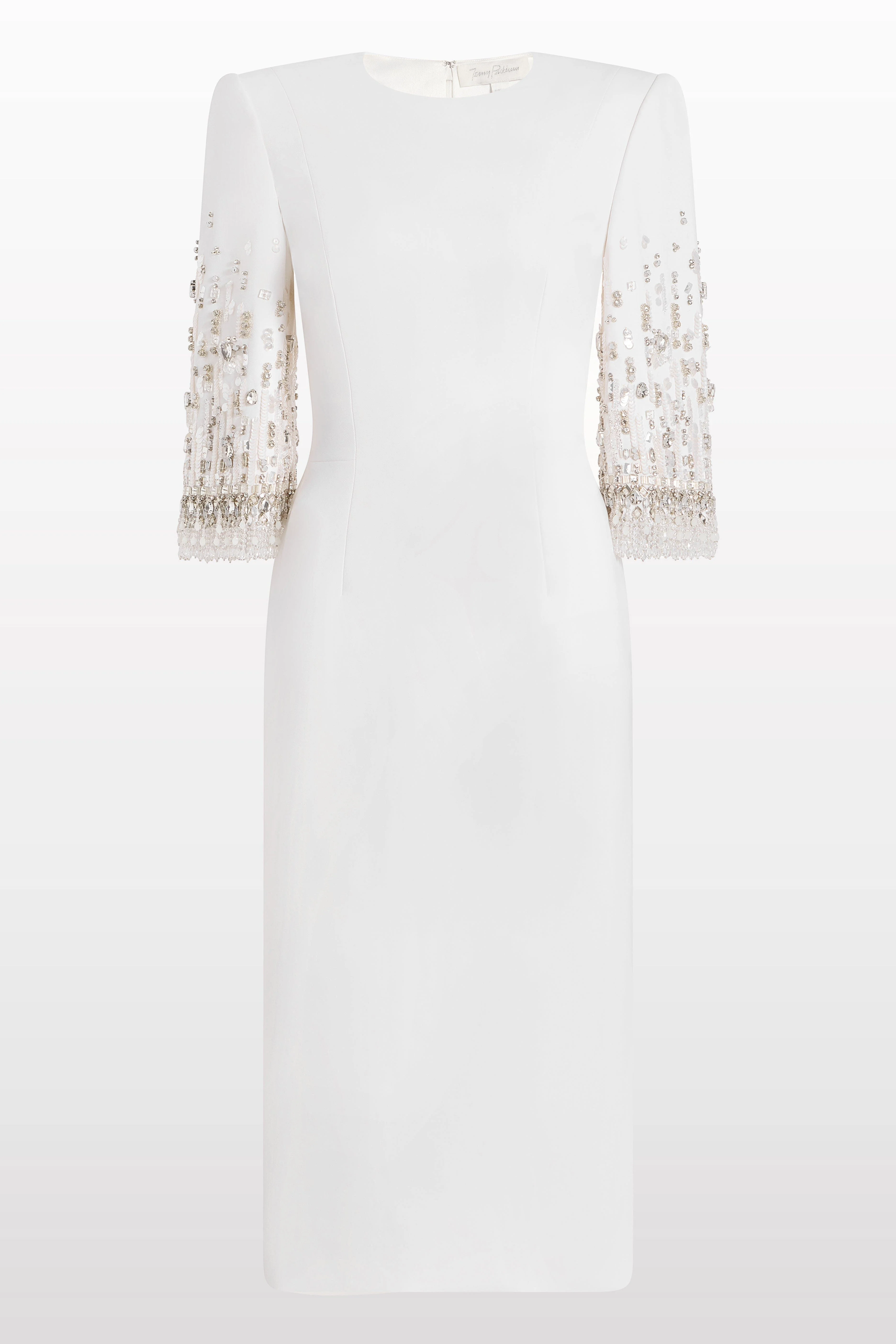 Jenny Packham Ebba Crystal-Embellished Midi Dress in Natural White at Nordstrom - 1